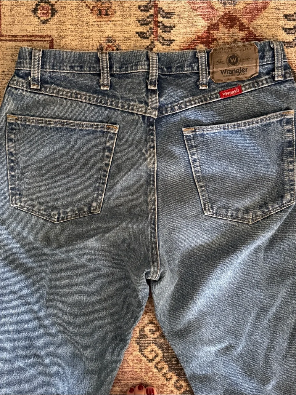 Vintage Distressed Wrangler Straight Leg Jeans 34 X 34 Regular Fit